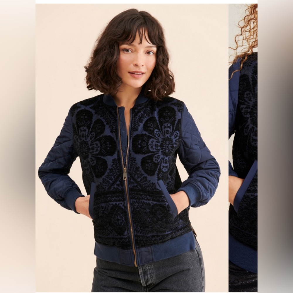 Anthropologie Clemence Quilted Bomber Jacket (Small)